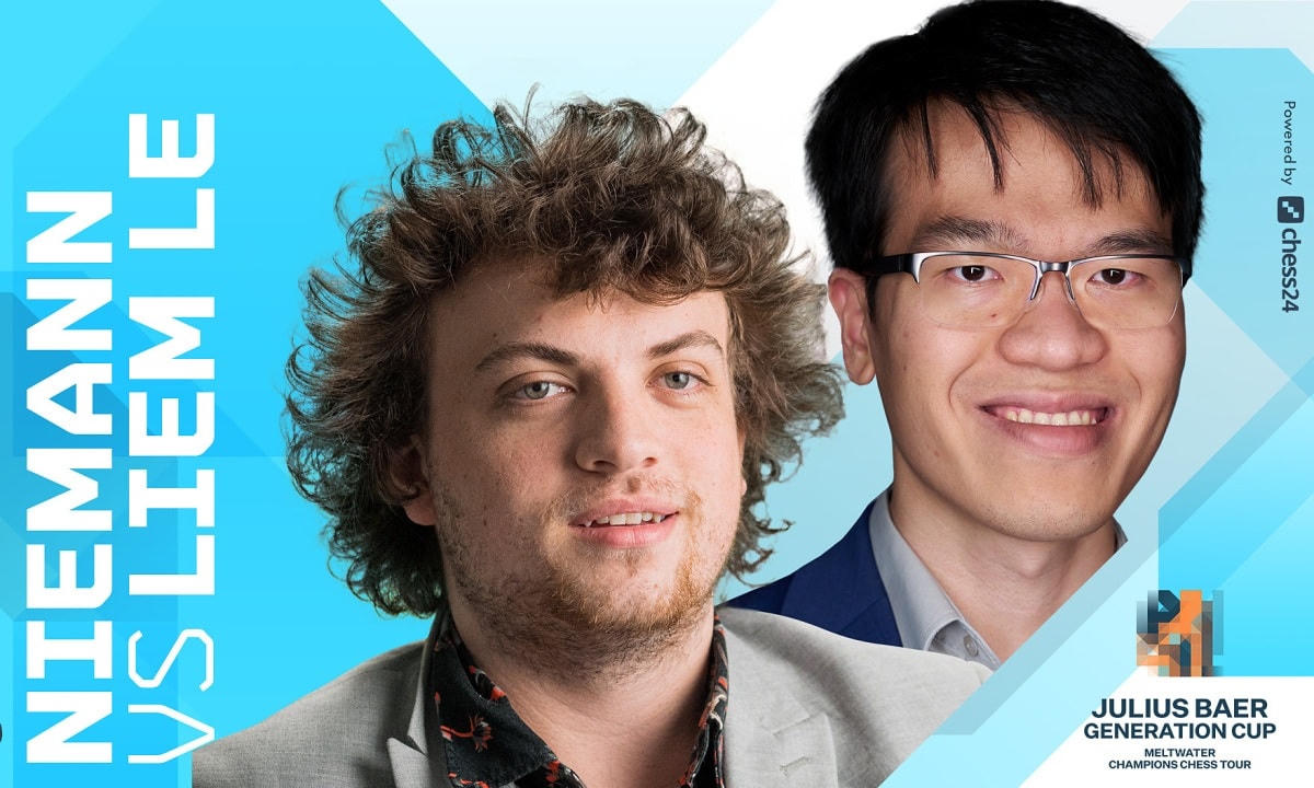 Quang Liêm lần thứ hai đánh bại Hans Niemann ở Generation Cup 2022 (Ảnh: Chess24).