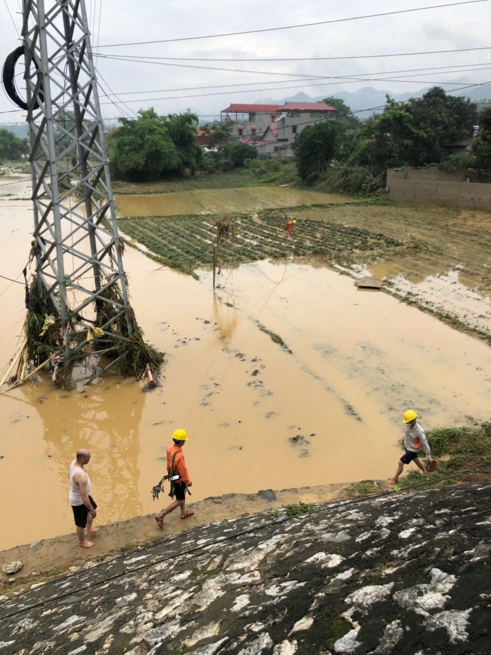Nỗ lực khắc phục sự cố lưới điện do mưa giông, lũ lụt tại các tỉnh miền núi phía Bắc