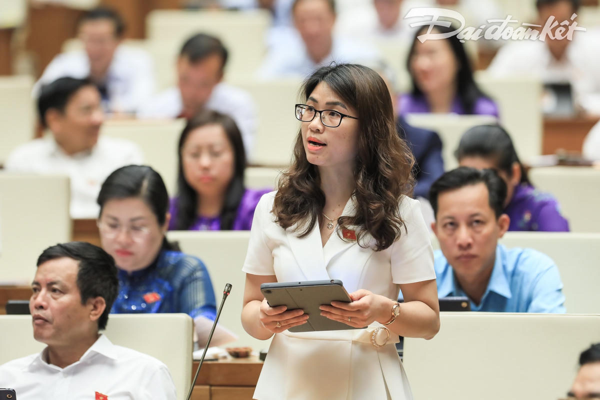 ĐBQH Đinh Thị Ngọc Dung. (Ảnh: Quang Vinh).