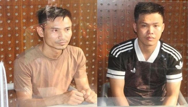 Hai đối tượng bị bắt giữ.Ảnh: Công an Hưng Yên