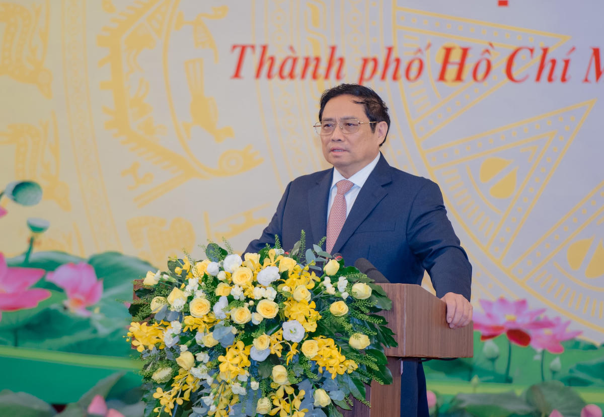 Thủ tướng Chính phủ Phạm Minh Chính phát biểu tại hội nghị. Ảnh: Đăng Huy.