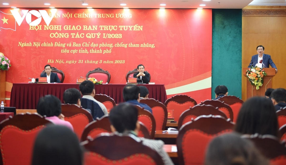 Hội nghị giao ban trực tuyến công tác quý 1/2023 ngành Nội chính Đảng và Ban chỉ đạo phòng, chống tham nhũng, tiêu cực các tỉnh, thành phố diễn ra cuối tháng 3/2023 vừa qua.