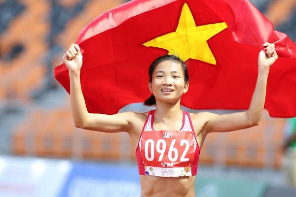 Cô gái đặc biệt của Điền kinh Việt Nam. Ảnh: Bùi Lượng/Cổng TTĐT Tổng cục Thể dục Thể thao. 