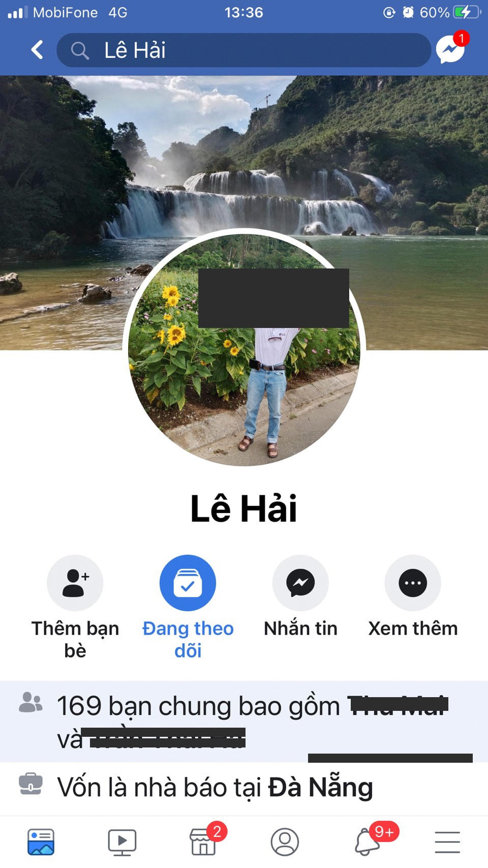 Trang facebook đăng tải nội dung xuyên tạc, xúc phạm uy tín của tổ chức. Ảnh: Sở TT&TT Đà Nẵng cung cấp.