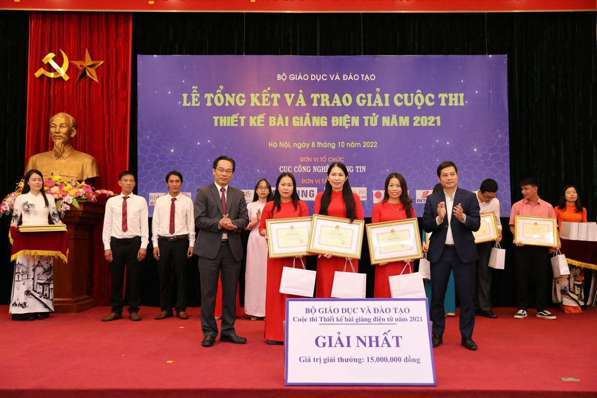 Số sản phẩm thi thiết kế bài giảng điện tử năm 2021 tăng gần gấp 5 lần năm trước
