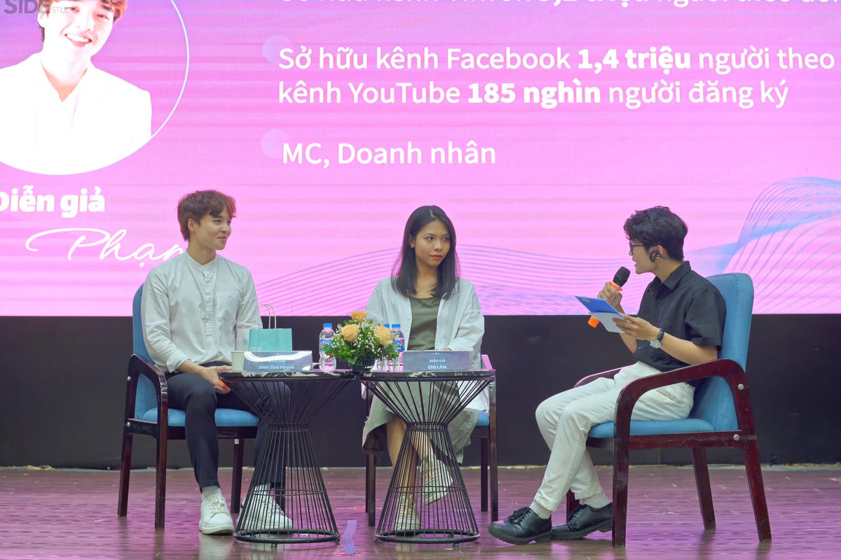 Diễn giả Tun Phạm, Làn và MC Đức Thắng.