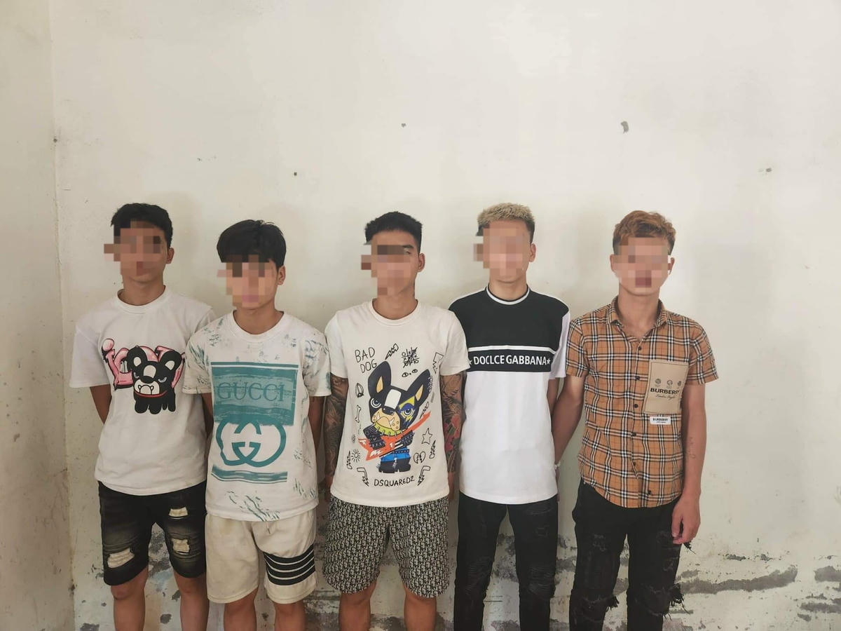 Nhóm đối tượng bị cơ quan Công an bắt giữ.