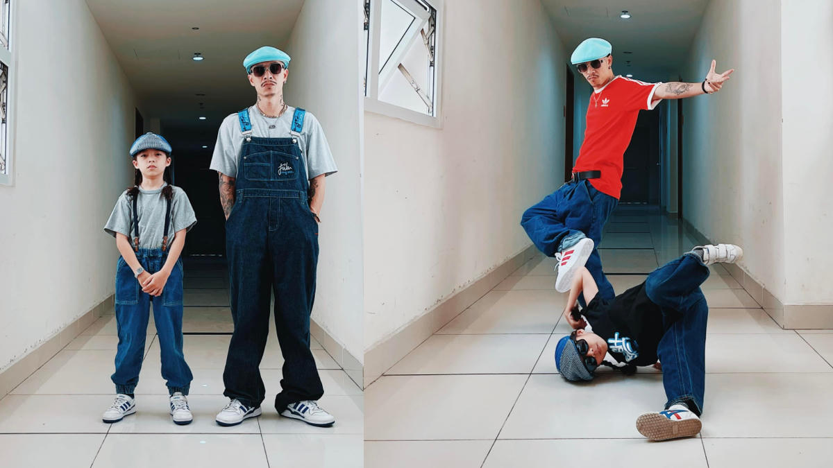 Việt Max cùng con trai, bé Pid vô cùng phòng cách.