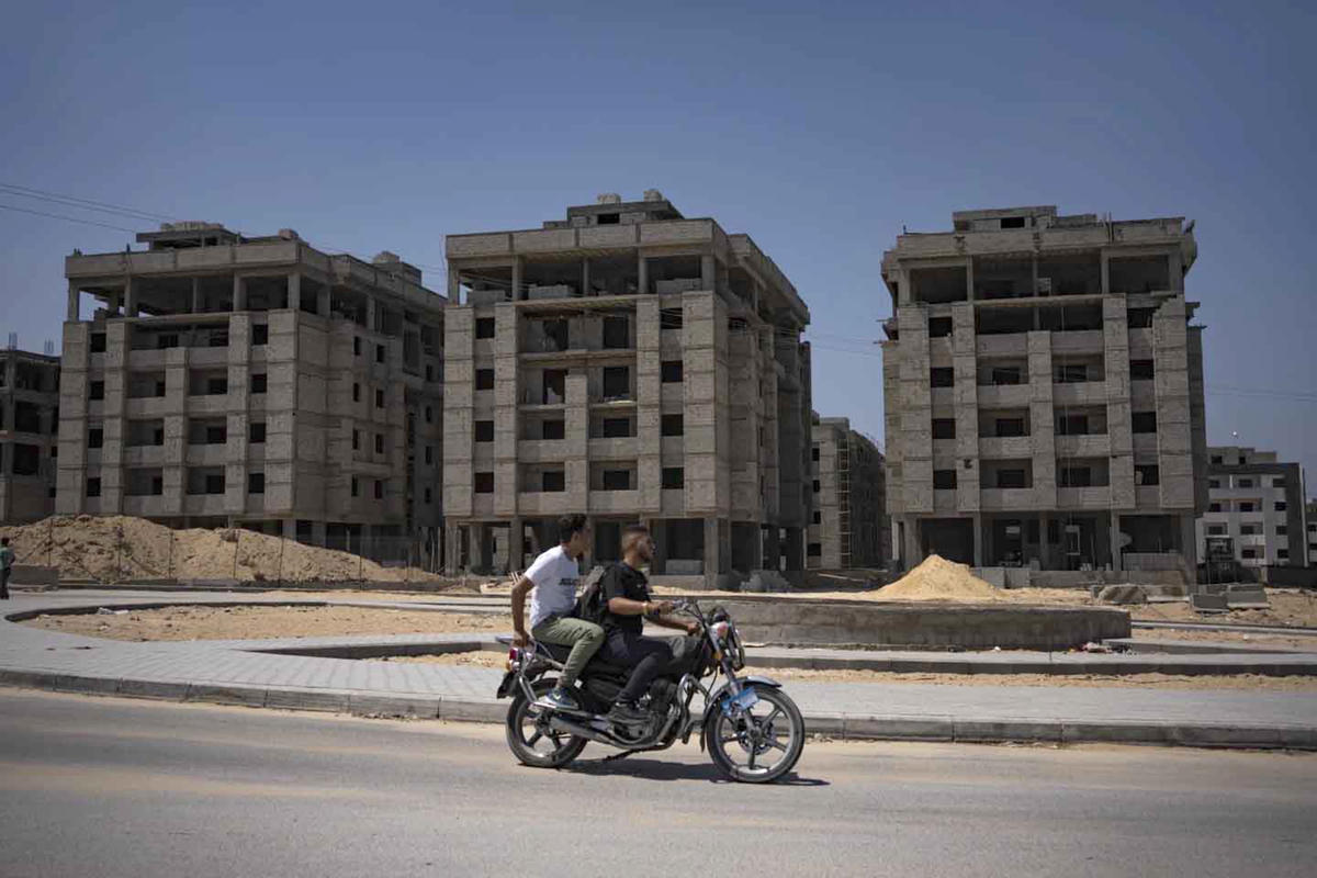 Dự án nhà ở mới do Ai Cập tài trợ ở Gaza. Ảnh: Reuters.