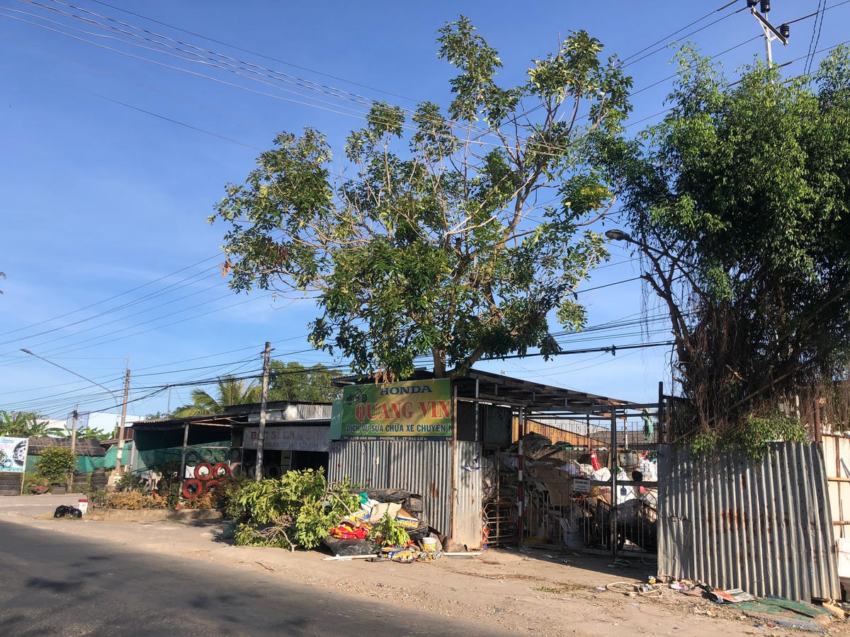 Hiện trường nơi anh T. bị điện giật tử vong.