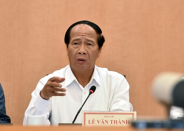 Phó Thủ tướng Lê Văn Thành phát biểu kết luận cuộc họp.