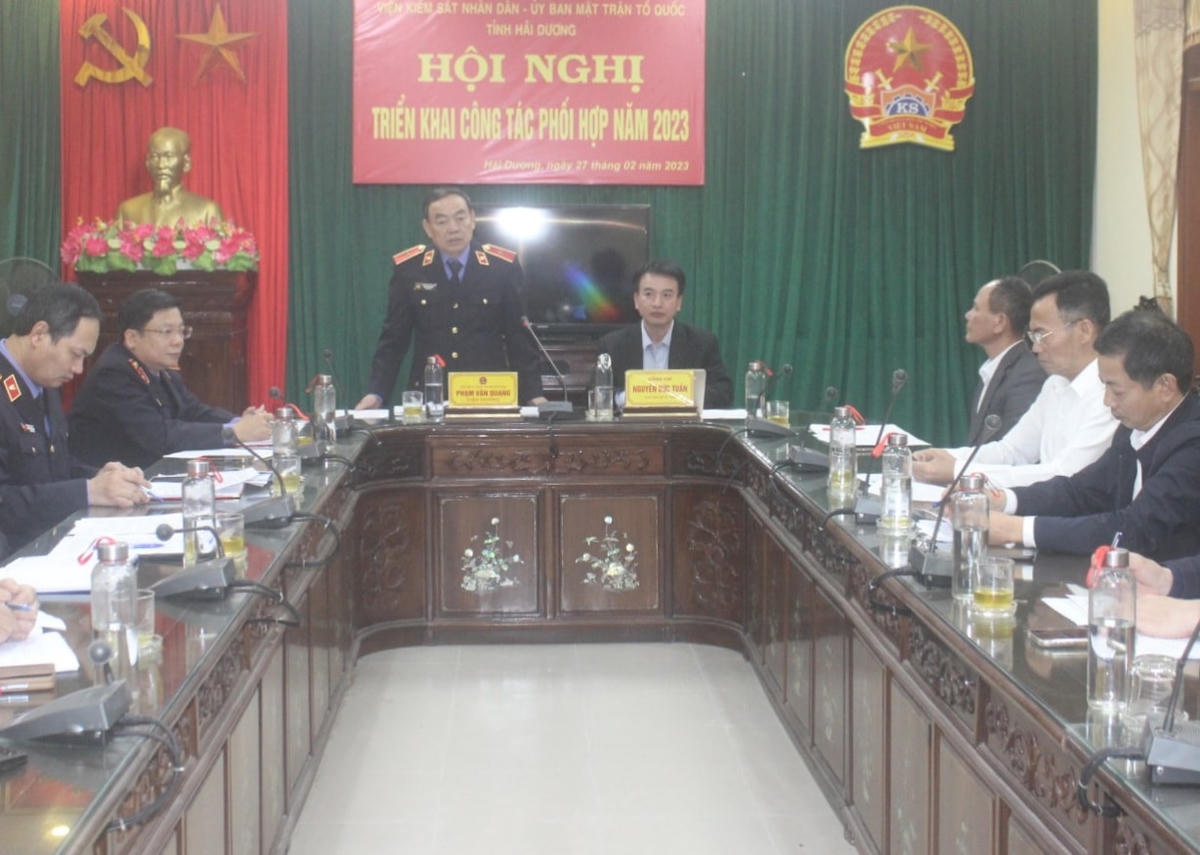 Ủy ban MTTQ tỉnh Hải Dương và Viện Kiểm sát triển khai công tác phối hợp năm 2023