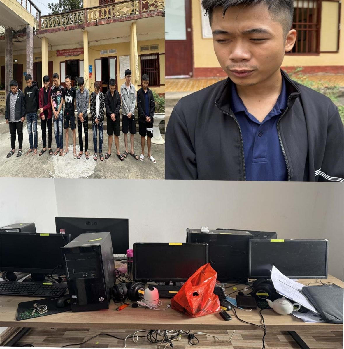 Các đối tượng và tang vật của vụ án.