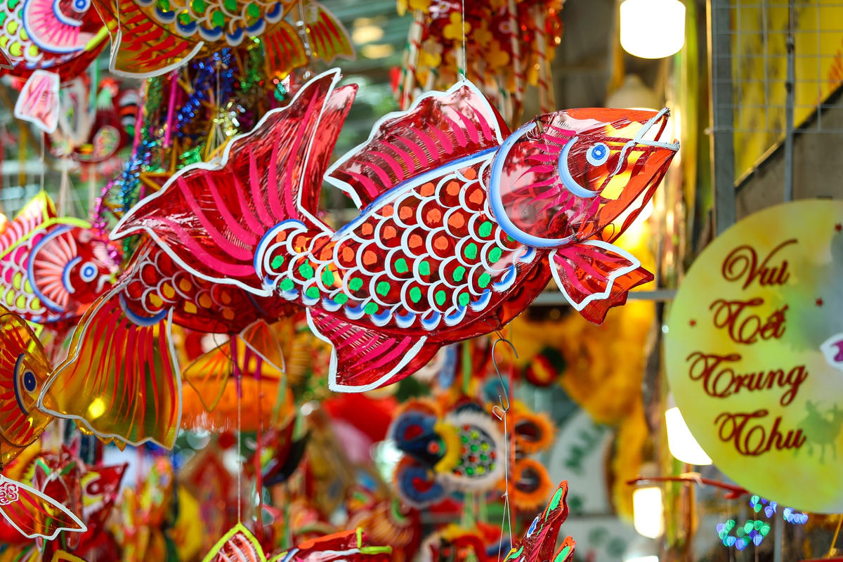 Theo ghi nhận của PV Báo Đại Đoàn Kết Online, dù còn hơn một tháng mới đến Tết Trung thu nhưng dọc phố Hàng Mã đã bày la liệt những chiếc đèn ông sao, kéo quân, mặt nạ giấy bồi, trống bỏi, vương miện, vòng hoa giấy, những chú kỳ lân hoặc thiên nga được làm thủ công...