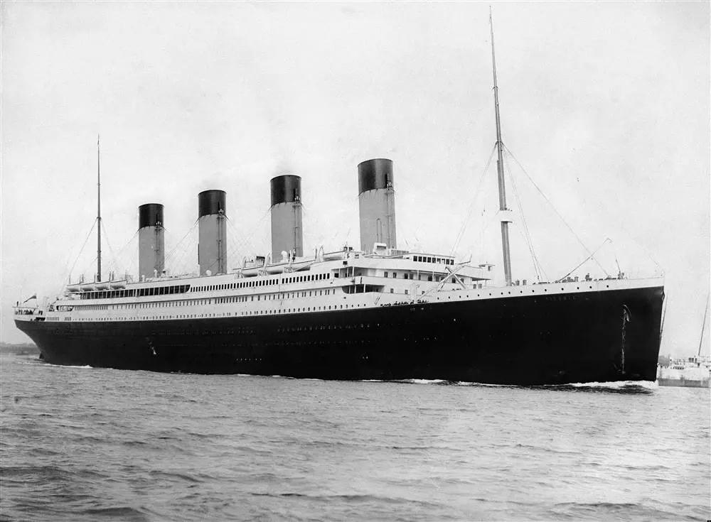 Tàu Titanic được nhìn thấy trước khi khởi hành năm 1912. Ảnh: Wiki.