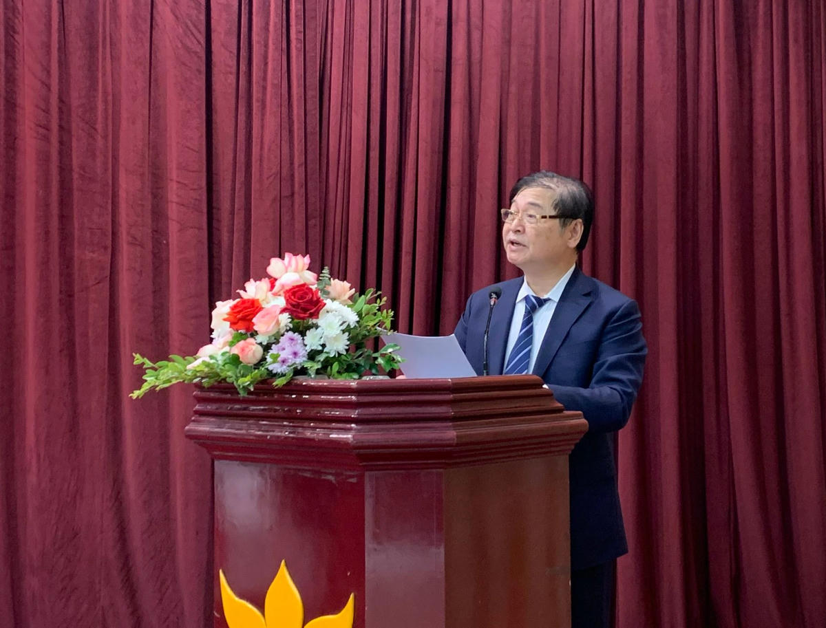 Ông Phan Xuân Dũng, Chủ tịch Liên hiệp các Hội Khoa học và Kỹ thuật Việt Nam phát biểu tại Hội nghị