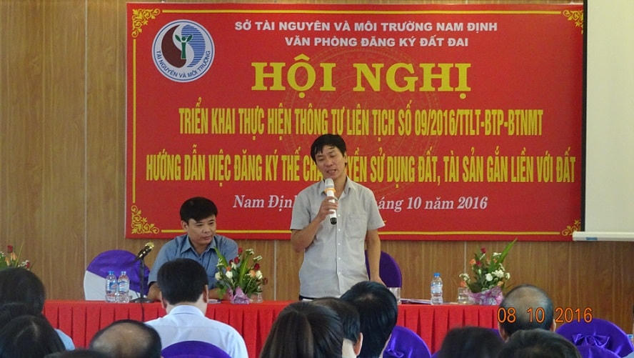Một hoạt động của Sở Tài nguyên và Môi trường tỉnh Nam Định liên quan đến đất đai. Ảnh: Sở TN-MT Nam Định.