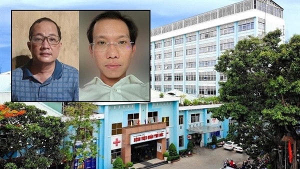 Ông Nguyễn Minh Quân và Nguyễn Văn Lợi (từ trái qua) được triệu tập tới tòa với tư cách bị hại và người có quyền lợi liên quan. Ảnh: CACC.