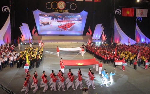 Đại hội Thể thao học sinh Đông Nam Á lần đầu tiên tổ chức tại Việt Nam năm 2013. Ảnh: VGP.