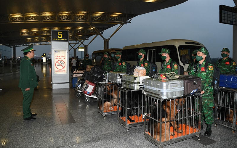 Trước giờ lên đường. Ảnh: Cổng TTĐT Bộ Quốc phòng.
