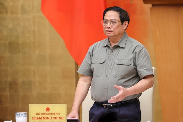Thủ tướng Phạm Minh Chính phát biểu tại phiên họp.