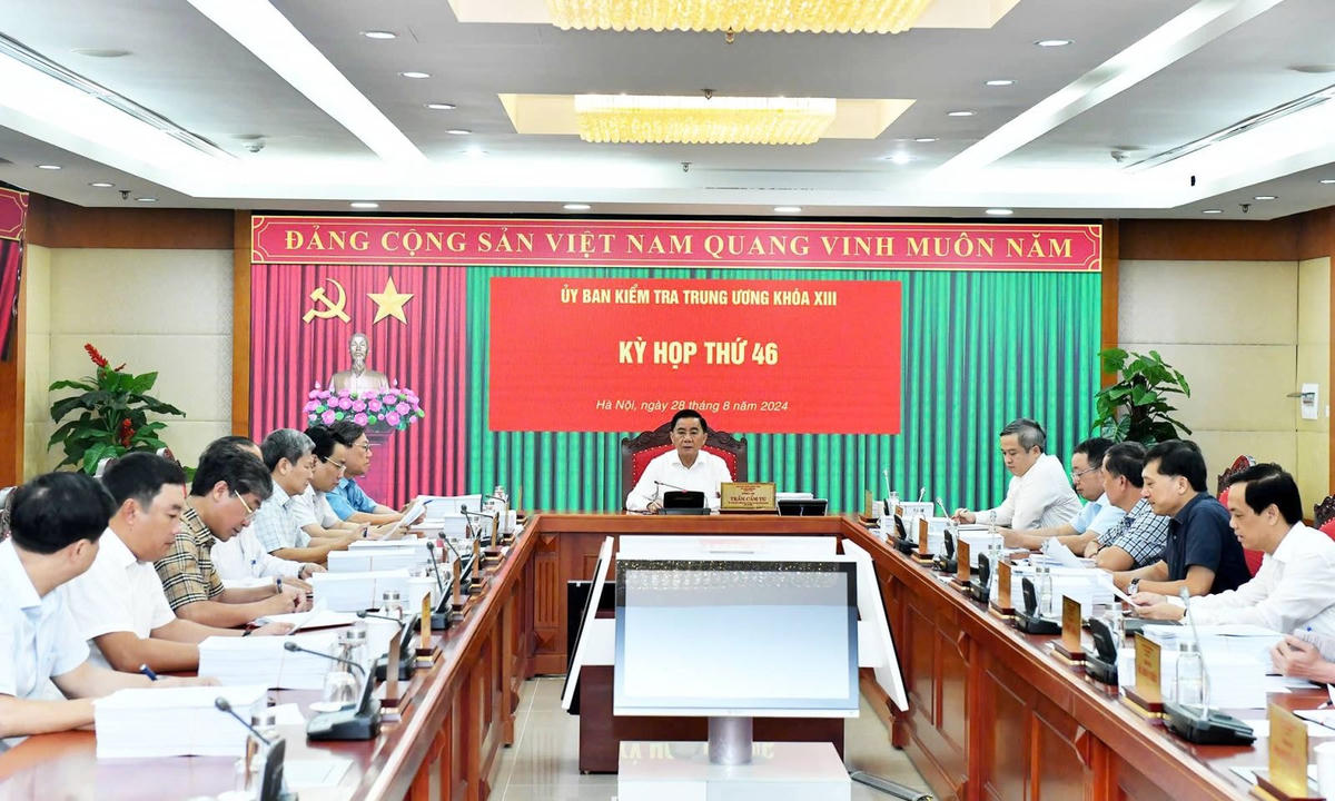UBKT Trung ương họp Kỳ thứ 46. Ảnh: UBKT Trung ương.