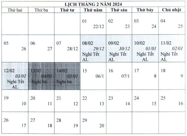 Phương án người lao động sẽ nghỉ 2 ngày trước Tết và 5 ngày Tết được cho là hài hòa về số ngày nghỉ trước và sau Tết được Bộ Lao động-Thương binh và Xã hội và Bộ Nội vụ thống nhất. Nguồn: TTXVN.