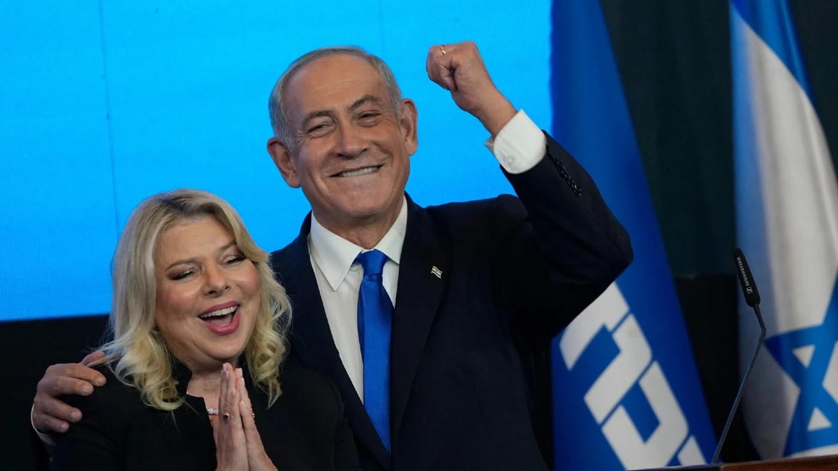 Vợ chồng ông Netanyahu. Ảnh: Reuters.