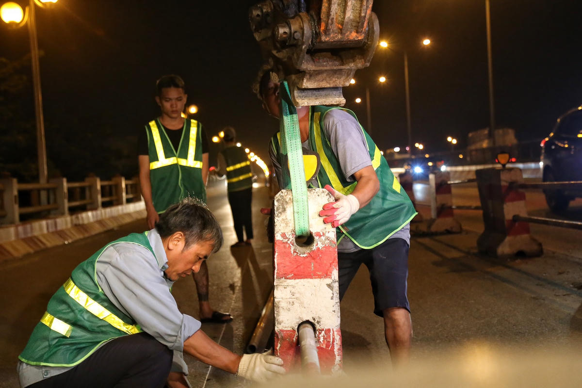 Hà Nội: Thay đổi phương án phân luồng giao thông cầu Thanh Trì