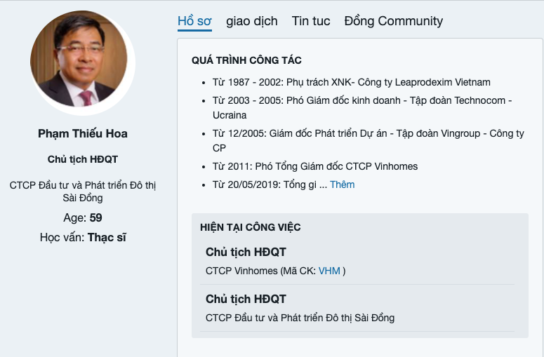 Vinhomes có tân Chủ tịch HĐQT và Tổng Giám đốc