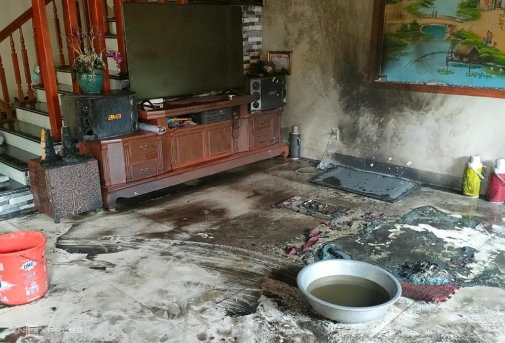 Hiện trường vụ đốt nhà ngày 30/10.