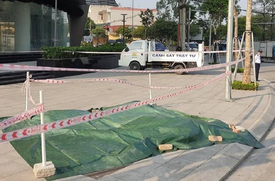 Hiện trường nơi phát hiện người đàn ông Hàn Quốc tử vong.