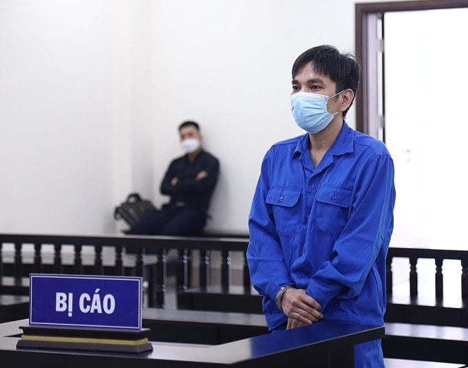 Bị cáo Vũ Thanh Hùng tại phiên tòa sơ thẩm. Ảnh: H.Việt.