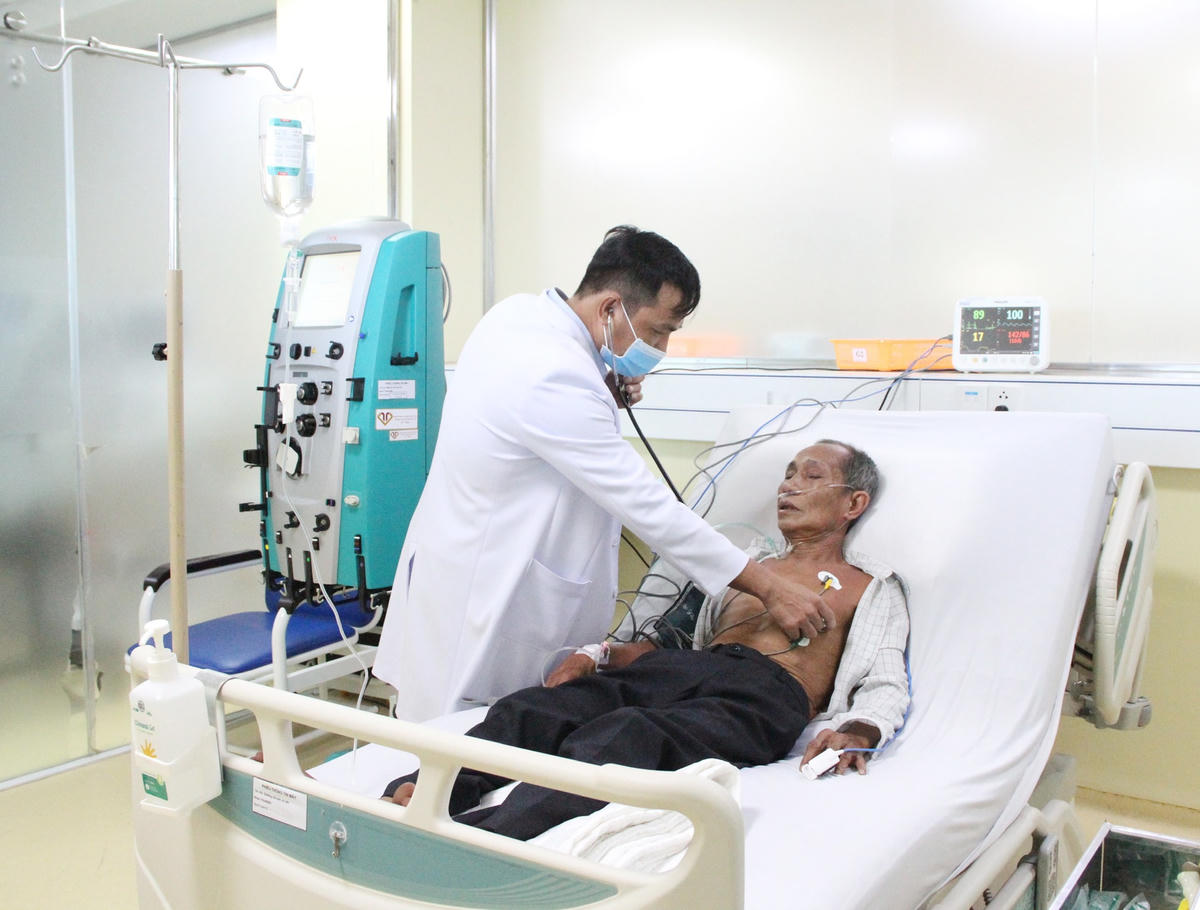 Cụ ông P.V.T. khi điều trị tại Bệnh viện Đa khoa Thanh Vũ Medic Bạc Liêu