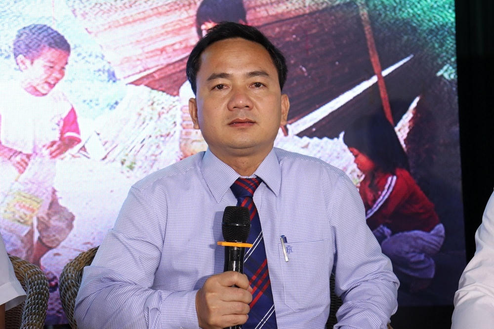 Ông Phạm Quang Đông, Chi cục trưởng Chi cục Thủy lợi tỉnh Quảng Nam phát biểu tại tọa đàm.