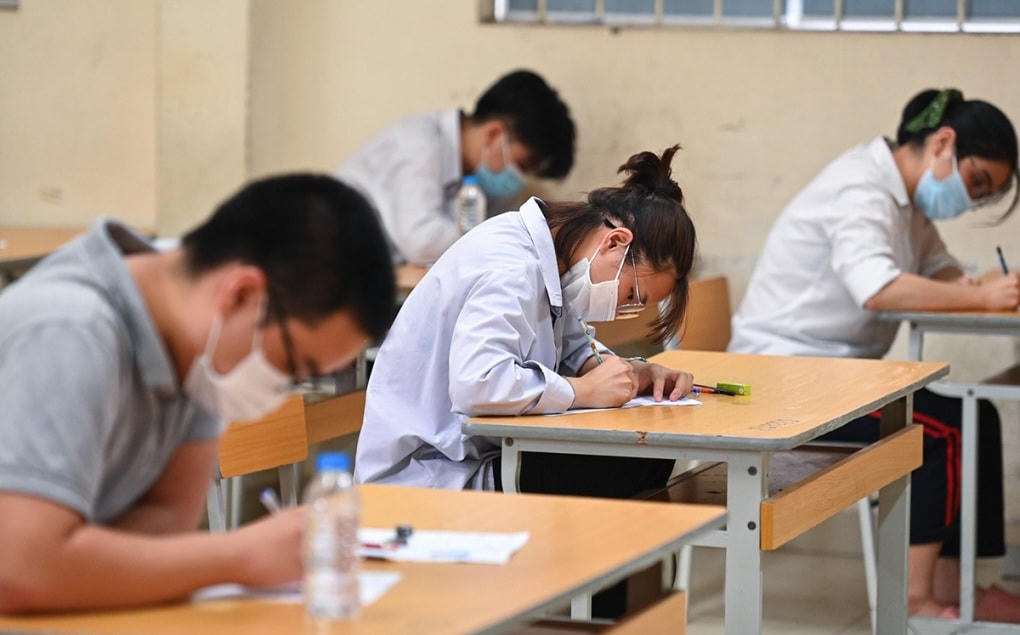 Thí sinh dự kỳ thi đánh giá tư duy vào Trường ĐH Bách Khoa Hà Nội năm 2022. Ảnh: TL.