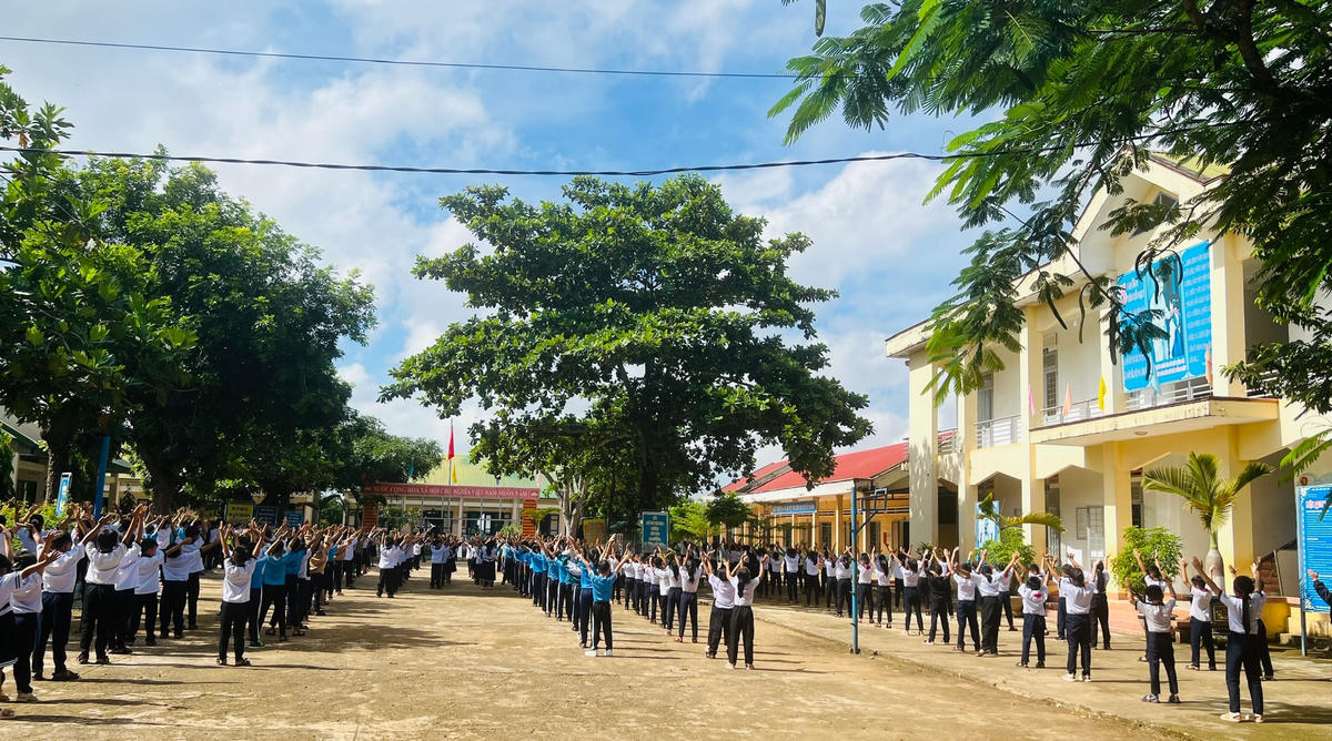 Các em học sinh Trường tiểu học Lê Lợi.
