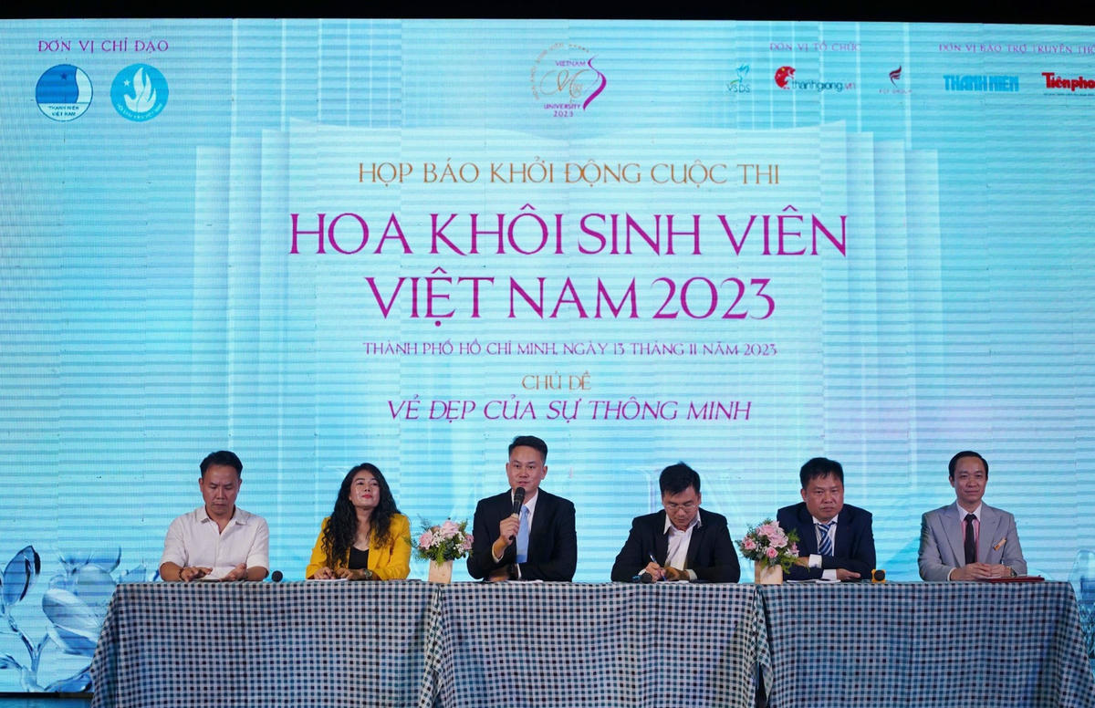 Họp báo thông tin về Cuộc thi Hoa khôi Sinh viên Việt Nam 2023 chiều 13/1/2023 tại TP HCM.