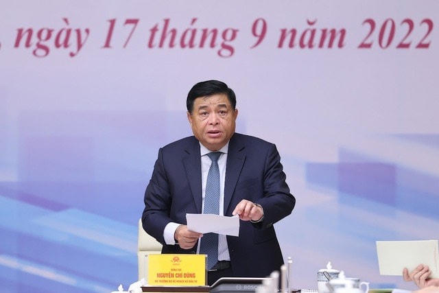 Bộ trưởng Nguyễn Chí Dũng phát biểu tại hội nghị. Ảnh: baochinhphu.vn