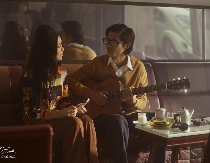 Hình ảnh nhạc sĩ Trịnh Công Sơn và ca sĩ Khánh Ly được tái hiện trong phim “Em và Trịnh”.  
