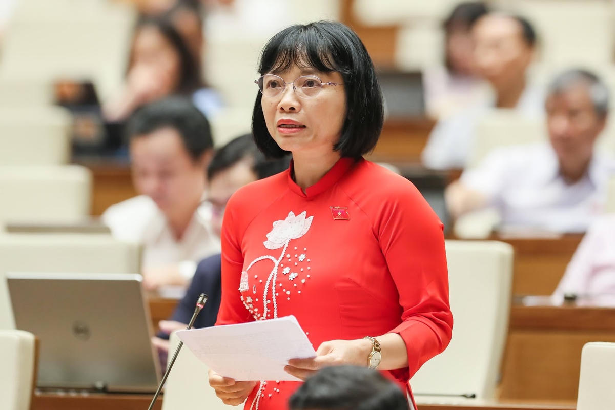 Đại biểu Quốc hội Nguyễn Thị Việt Nga (đoàn Hải Dương). Ảnh: Quang Vinh.