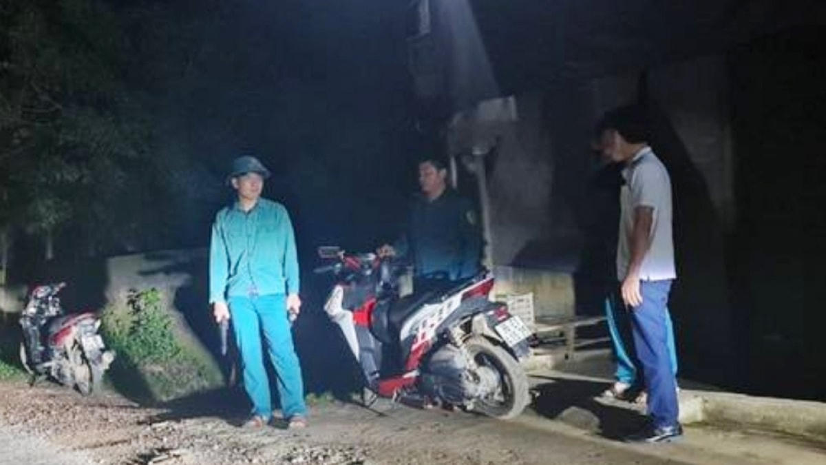 Khu vực xã Thành Long đã được chốt chặn sau khi tù nhân vượt ngục.