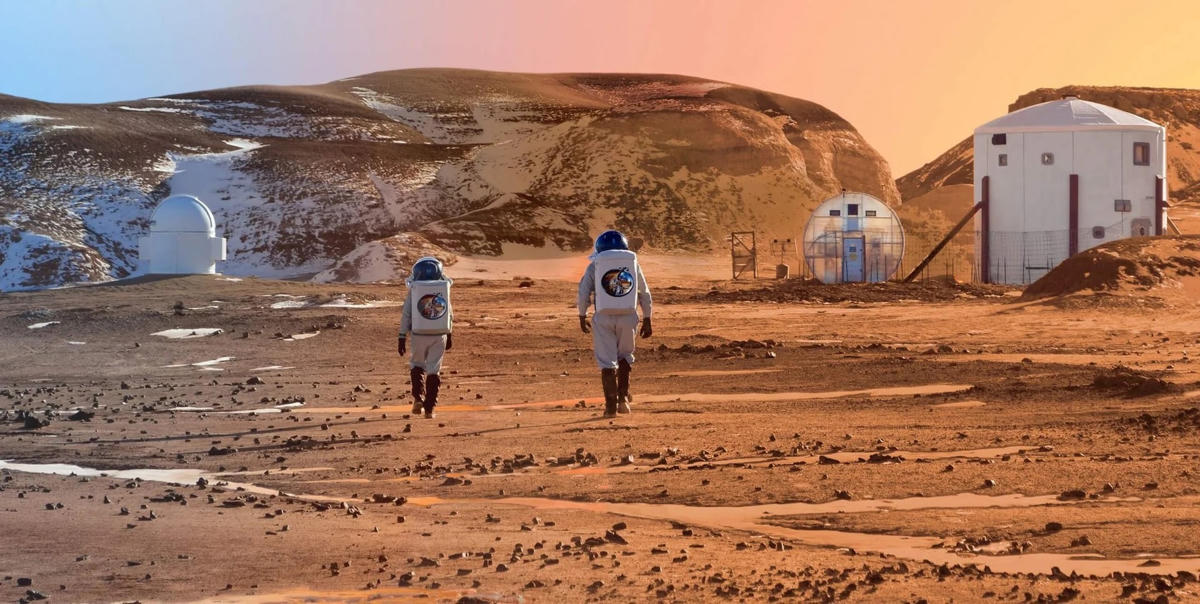 Mô phỏng căn cứ đầu tiên của con người trên Sao Hỏa. Nguồn: Universetoday.