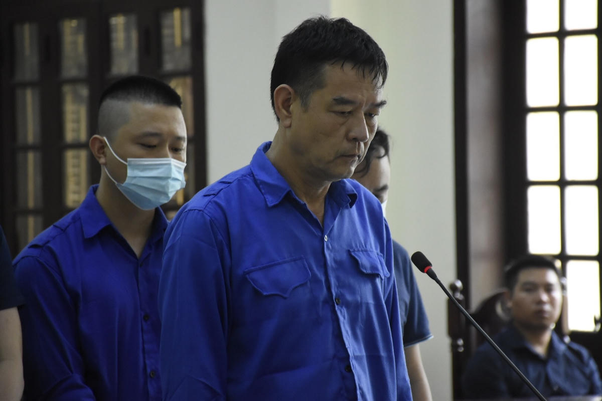 Nguyên Trưởng Công an quận Đồ Sơn tại phiên toà sơ thẩm ngày 21/7.