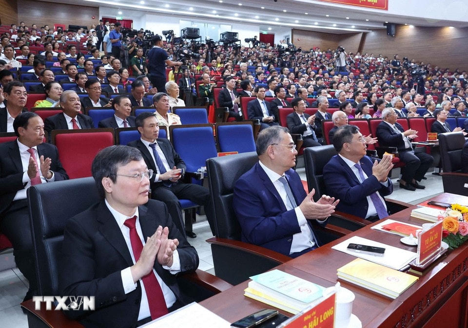 Các đại biểu dự lễ công bố. (Ảnh: Thống Nhất/TTXVN)