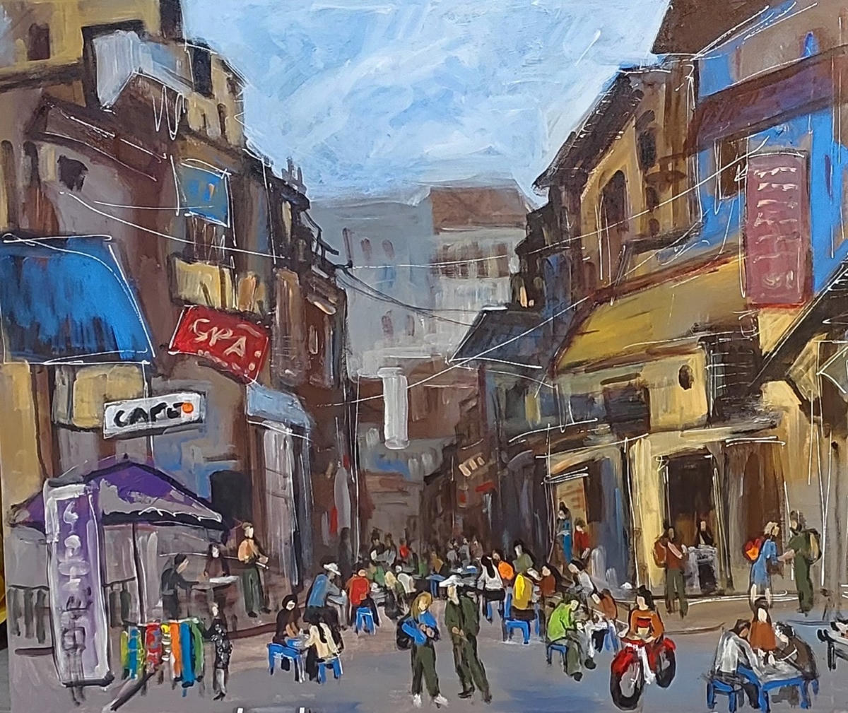 Phố Tạ Hiện.  