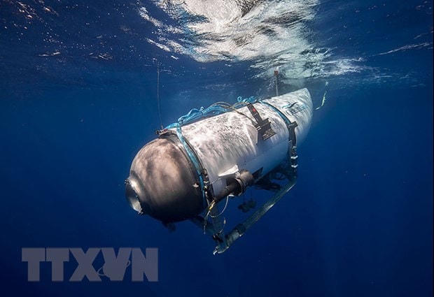 Tàu lặn Titan thuộc sở hữu của công ty tư nhân Ocean Gate - công ty chuyên vận hành và cung cấp dịch vụ thám hiểm đại dương. (Ảnh: AFP/TTXVN).