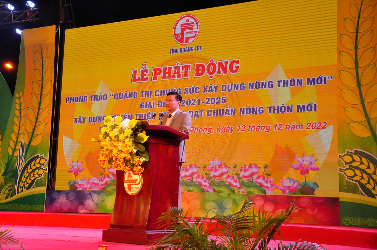 Ông Đào Mạnh Hùng phát biểu hưởng ứng tại buổi lễ.