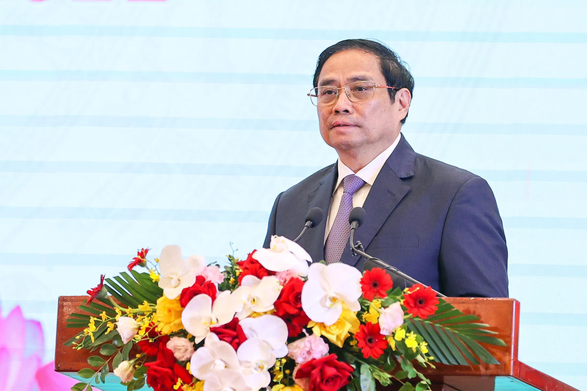 Thủ tướng Phạm Minh Chính phát biểu tại hội nghị.