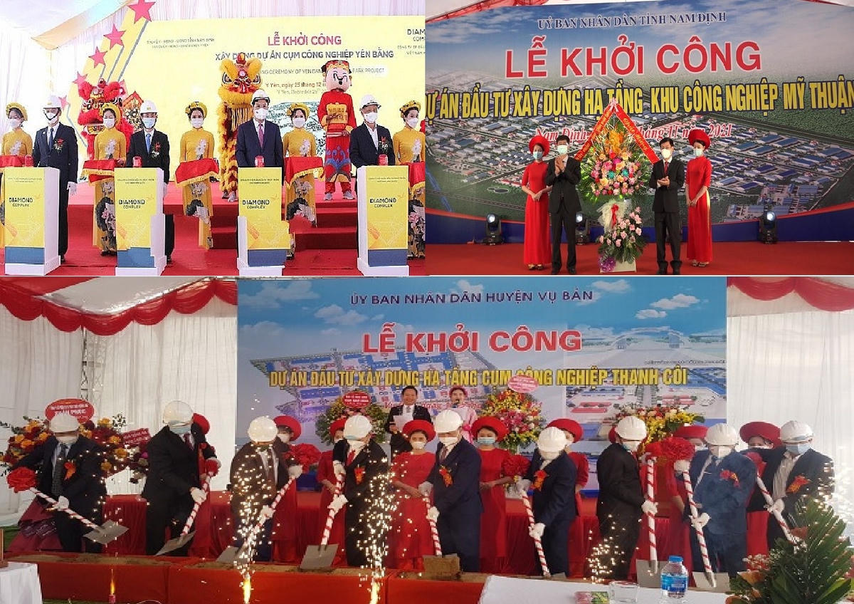Nhằm tạo quỹ đất sạch cho các nhà đầu tư, trong năm 2021, tỉnh Nam Định đã khởi công xây dựng hạ tầng loạt Khu công nghiệp, Cụm công nghiệp ở các địa phương trong tỉnh.
